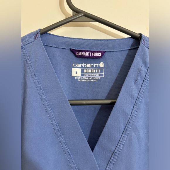 Carhartt Force Scrub Top Women's size Small - Blue - Picture 3 of 7
